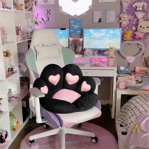Cat Paw Cushion Kawaii Chair Cushions 31.4 x 27.5 inch Cute Stuff Heart-Shape... - Picture 5 of 10