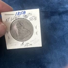 Seated Liberty 1859 Half Dollar Silver F .50 cent