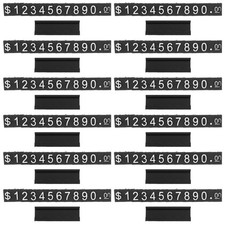 16 Sets Price Tag Cube - Adjustable Number and Letter Dollar Blocks with