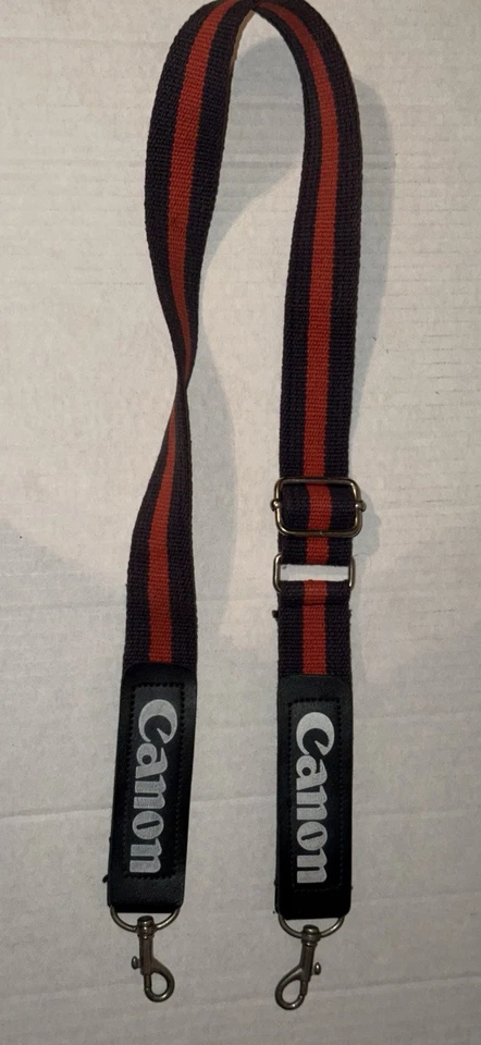 Vintage CANON SLR Camera Neck Strap. Striped Sport Design RARE 80's - Image 3 of 3