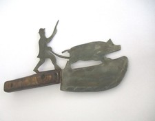 ANTIQUE BUTCHER'S MEAT CLEAVER CHOPPER KNIFE UNUSUAL DESIGN