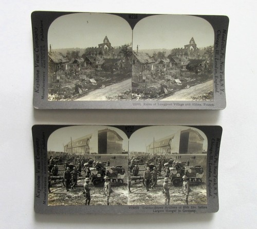 BIBLIOTECA STEREOGRAFICA VINTAGE STEREOGRAFIE GUERRA MONDIALE KEYSTONE 102 CARTE - Foto 8 di 13