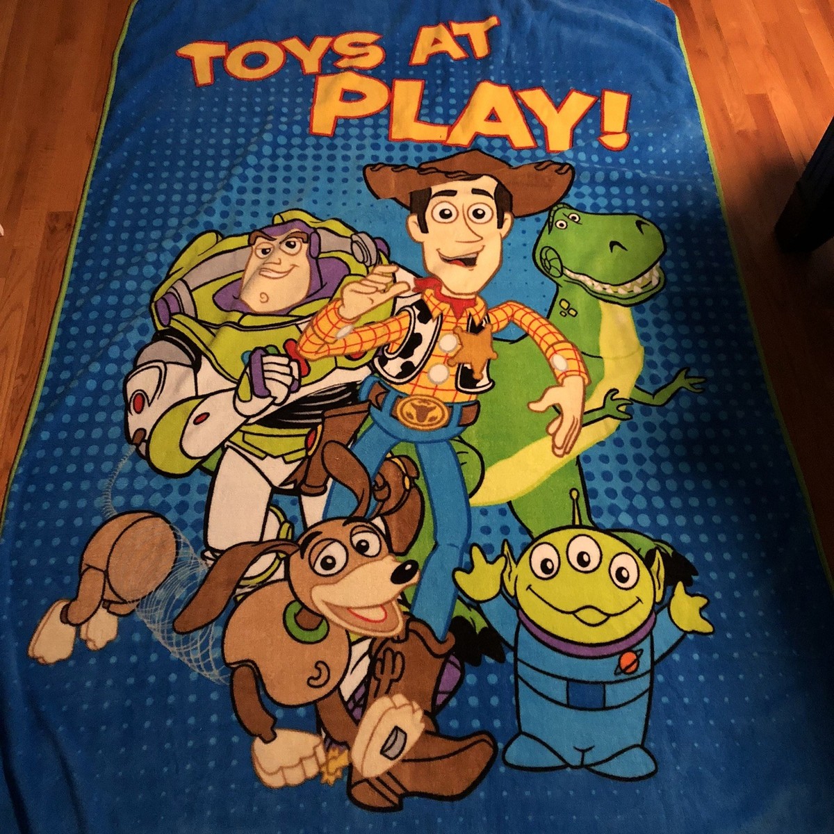 Vintage Disney Pixar Toy Story Blanket/Throw - Woody, Buzz