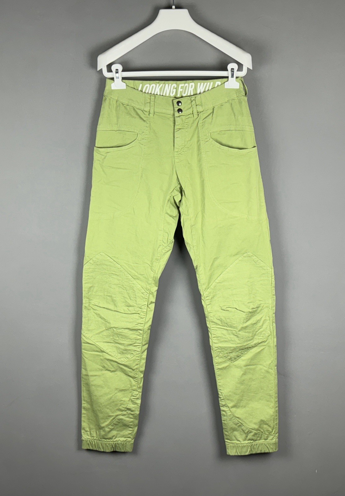Pantalones de escalada de algodón elástico verde salvaje talla L para hombre BUSCANDO SALVAJE