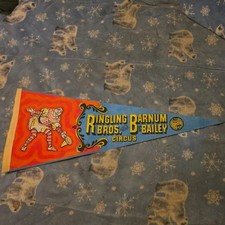 Vintage Ringling Bros and Barnum & Bailey Circus Souvenir Pennant