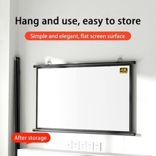 100” Screen for video projector roll-up video projector screen TV and home White