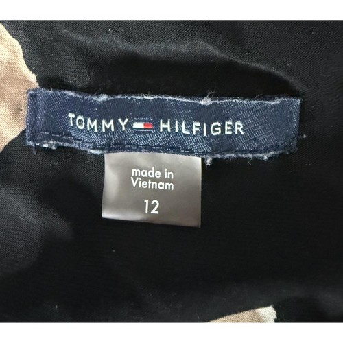 Tommy Hilfiger schwarz Blumendruck Rundhals ärmellos Etuikleid Gr. 12 - Bild 6 von 6