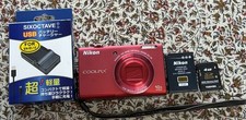 Near MINT Nikon Coolpix S6200 Red Digital Camera From JAPAN
