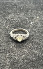 925 Sterling Silver Topaz Heart Engagement Ring Size 7.5 3.41 Grams — photo 3