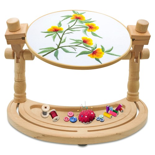 Adjustable Embroidery Stand - Rotated Hands-Free Cross Stitch Hoop Holder, Wo...