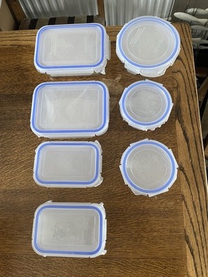 Amazon Basics Glas Verschlussdeckel Lebensmittel Aufbewahrung 7 Behälter mit Kunststoffdeckel