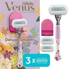 Gillette Venus Rifle Paper Co.  - Deluxe Smooth Sensitive Razor + 3 Refills New