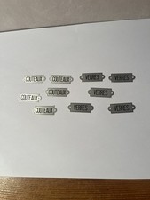 lot ancien 10 plaques anciennes  Verres /couteaux. Alu Porte  ustensiles  1950