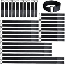 VELCRO Brand Bulk Pack 30 Reusable Fastening Cable Straps with Buckle Variety"""