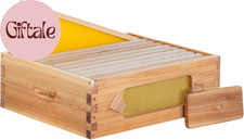 10 Frame Beehive Medium Super Box with Window, Langstroth Bee Hive Box Kit Dippe