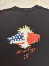 Rocky IV Movie T-Shirt Black T-Shirt Size S to 5XL