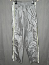 Vintage Nike Baggy Track Pants Size Large Silver Y2K 2000s Streetwear