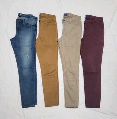 4 Pair Women's Size 8 Skinny Jeans 3 OLD Navy 1 Gap Mid Rise