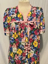Vintage Komar Floral Nightgown Robe Peignoir Lightweight USA Size Small
