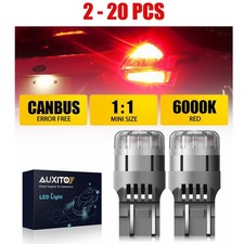 2-20X LED 7443 Brake 7440 Stop Red Tail Parking Safety Bulb Light Warning Canbus