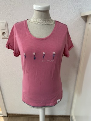 1803 Born in the Alps Shirt Oberteil Rosa Pink 36 S Blumen Baumwolle