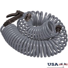 25ft Expandable Garden Hose W/ 8 Pattern Nozzle Flexible Watering Tool New
