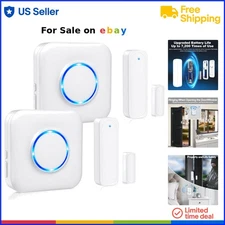 Wireless Door Chime Set Battery Operated 600Ft Range 58 Ringtones Volume