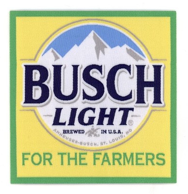 Busch Light For The Farmers Patch Iron On Sew On Beer Brewery Logo Applique Badg