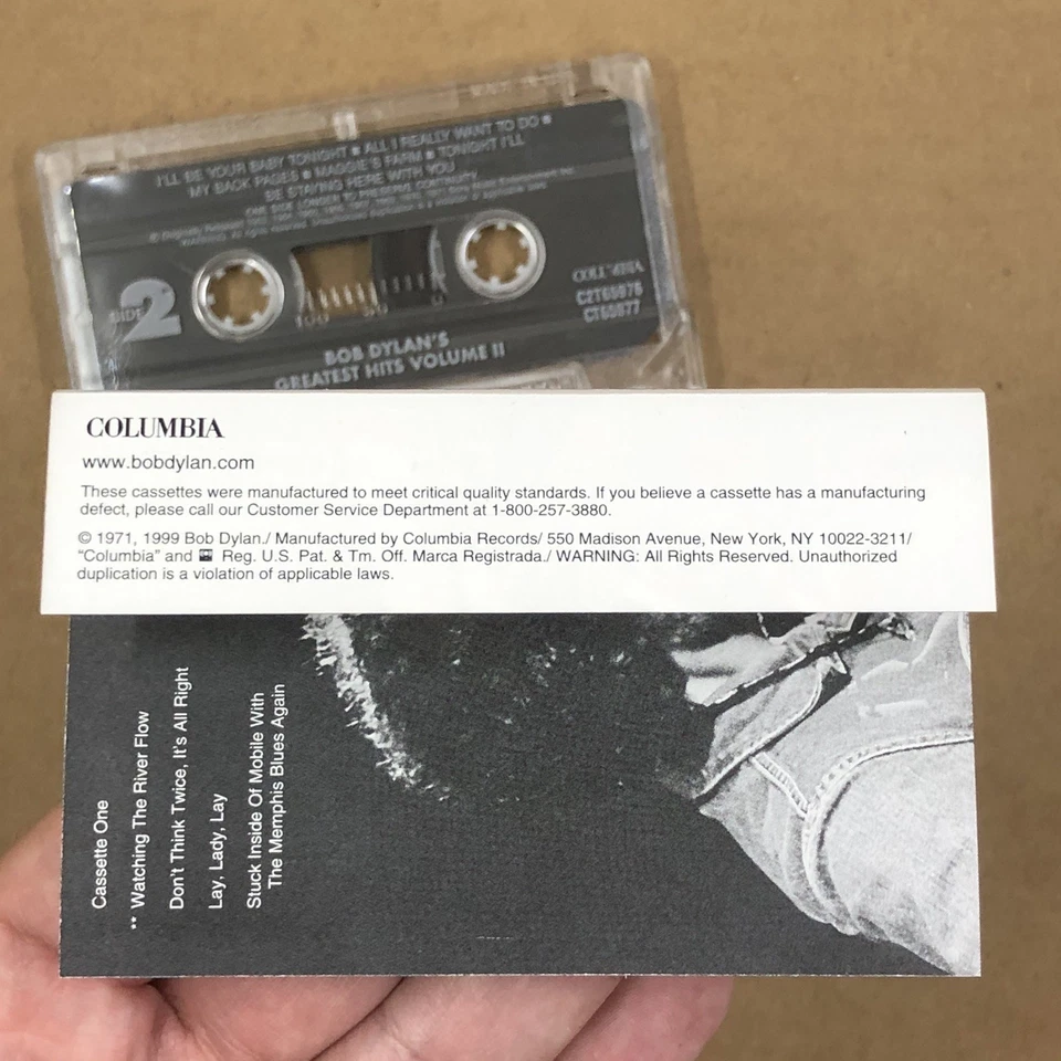 BOB DYLAN Cassette Tape Rock Folk GREATEST HITS VOL 2 MAGGIES FARM TAPE 1 ONLY - Image 4 of 4