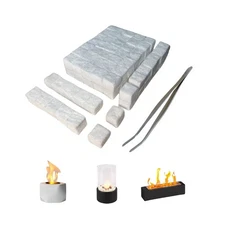 96 Pcs Small Ceramic Wool Wick for Tabletop Fire Pit, Suitable for ... Fast Ship