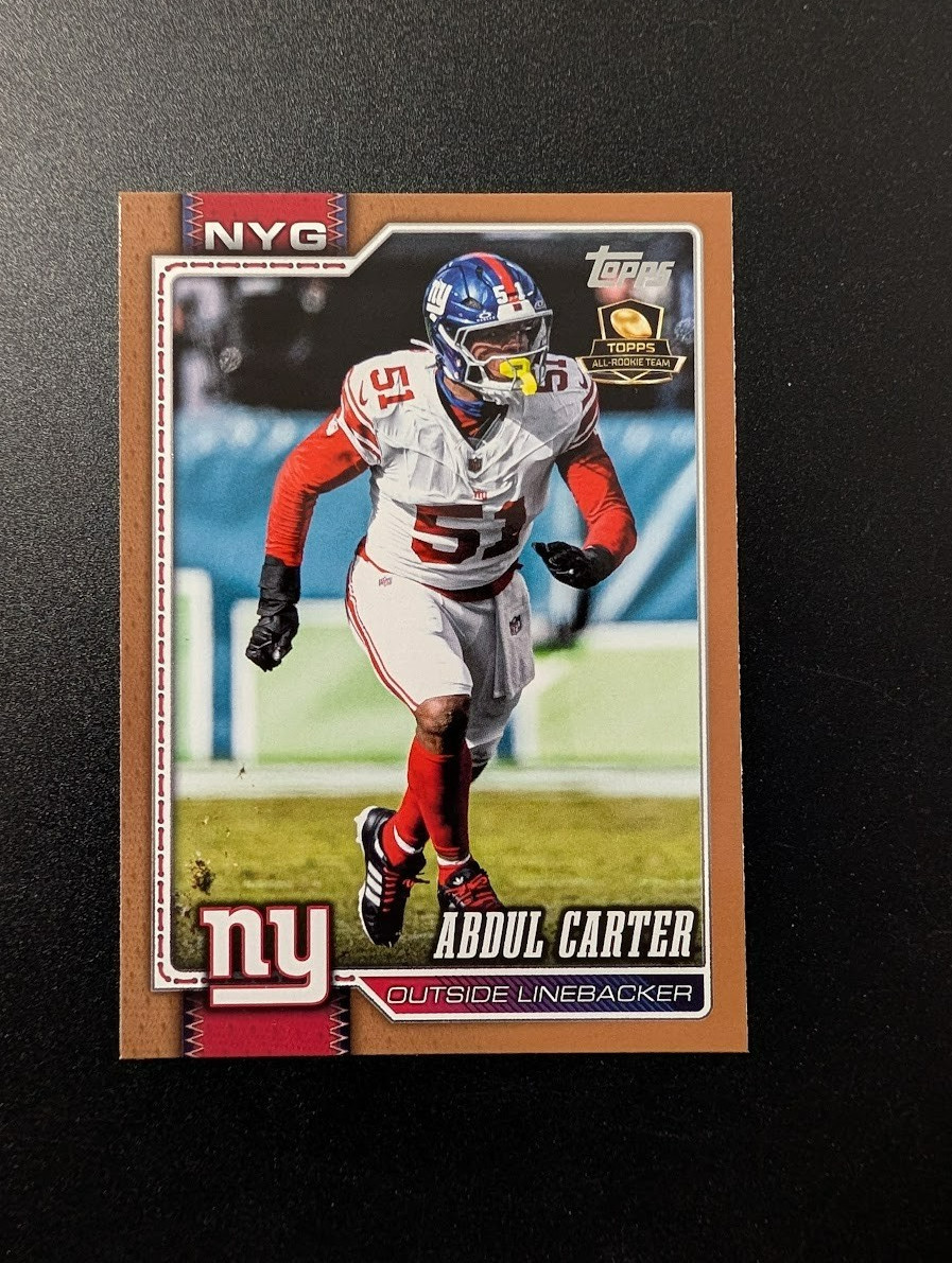 2026 Topps Flagship #150 Gold Parallel Abdul Carter New York Giants /2026