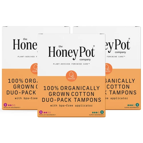 The Honey Pot Company - Multipack - 54 ct - 100% Organic Tampons w/Bio Plasti... - Picture 1 of 8
