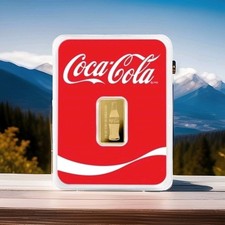 0.5 gram 1/2 g .999 Gold Bar Coca-Cola I'd Like To Buy The World A Coke SEALED
