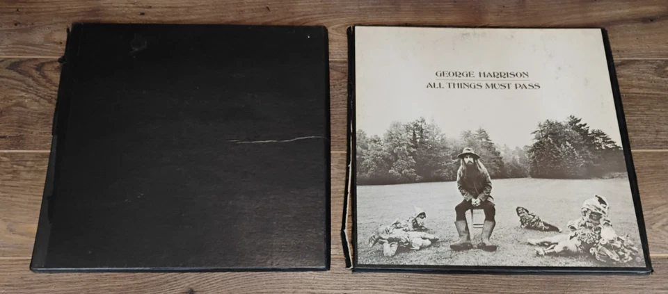 George Harrison All Things Must Pass w/ poster 3X LP 1970 Vintage Vinyl Record - Image 4 of 4