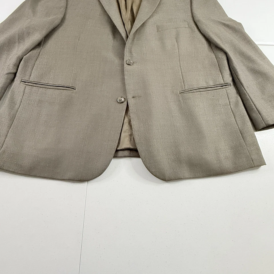Blazer Pronto Uomo Platino Para Hombres 48S Marrón Cuadros 100% Lana Preppy Abrigo Deportivo Foto 3 de 4