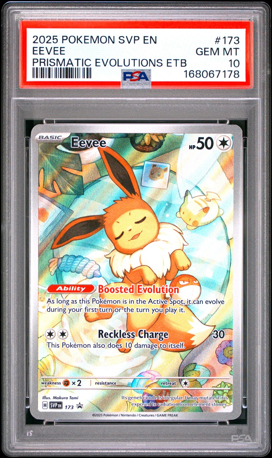 2025 POKEMON SVP EN-SV BLACK STAR PROMO #173 EEVEE PSA 10