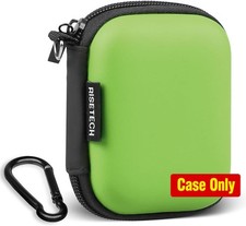 Green Hard EVA Earbud Case Holder Small Zipper Pouch for Headphones