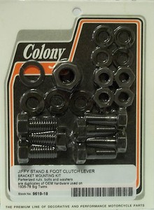 Harley Knucklehead Panhead Foot Clutch & Jiffy Stand Mount Kit - CP-1038, CP-1035