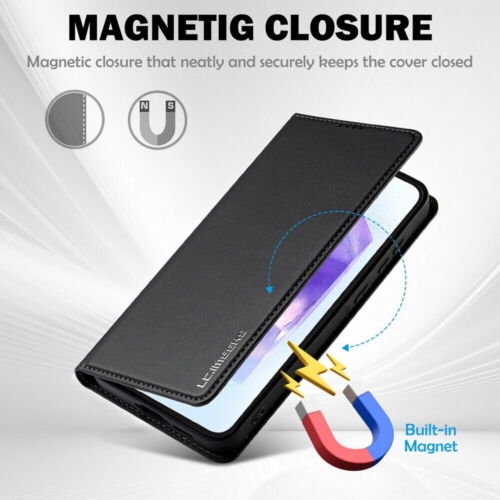 Custodia telefono magnetica PU+TPU costruzione 2 slot scheda supporto multiangolo protezione completa - Foto 21 di 79