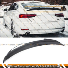 PSM STYLE CARBON FIBER TRUNK SPOILER FOR 18-2024 AUDI B9 A5 S5 RS5 SPORTBACK 4DR