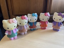Vintage Hello Kitty Lot Of 5 Mini 2011 Same Dressing Style Color Change AS IS
