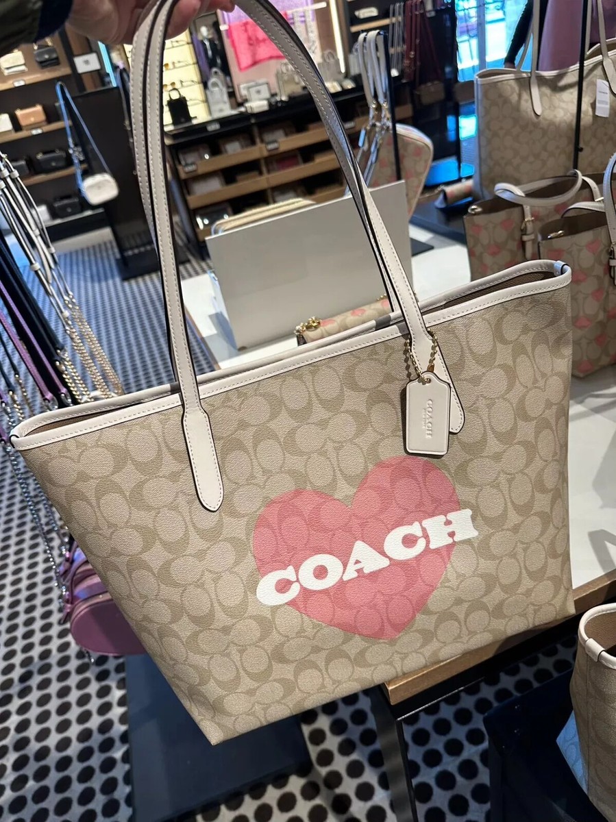 COACH City Tote in Signature Canvas with Floral Print CP073 CP052
