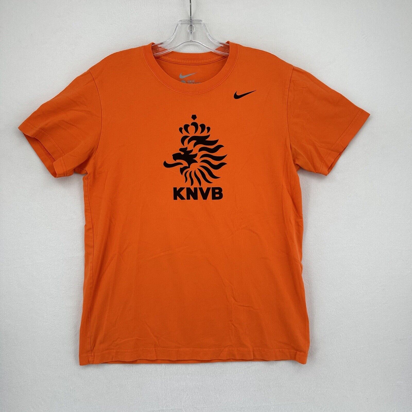 Netherlands KNVB Soccer Nike Slim Fit T Shirt - Size Large - Orange