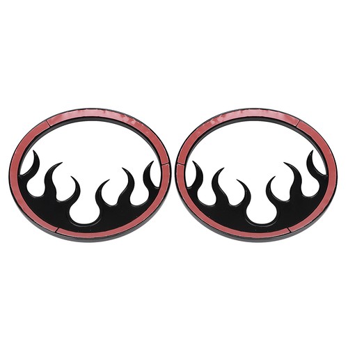 Front Speaker Grill Trim Black Flames For Harley Batwing Touring Glide 2014-2022 - Bild 11 von 11