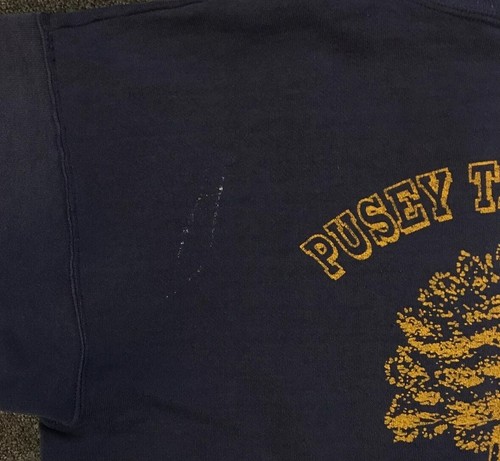 Vtg 90s Pusey Tree Care Thrashed Faded Sweatshirt XL Boxy Funny Crude Sex Grunge - Picture 21 of 24