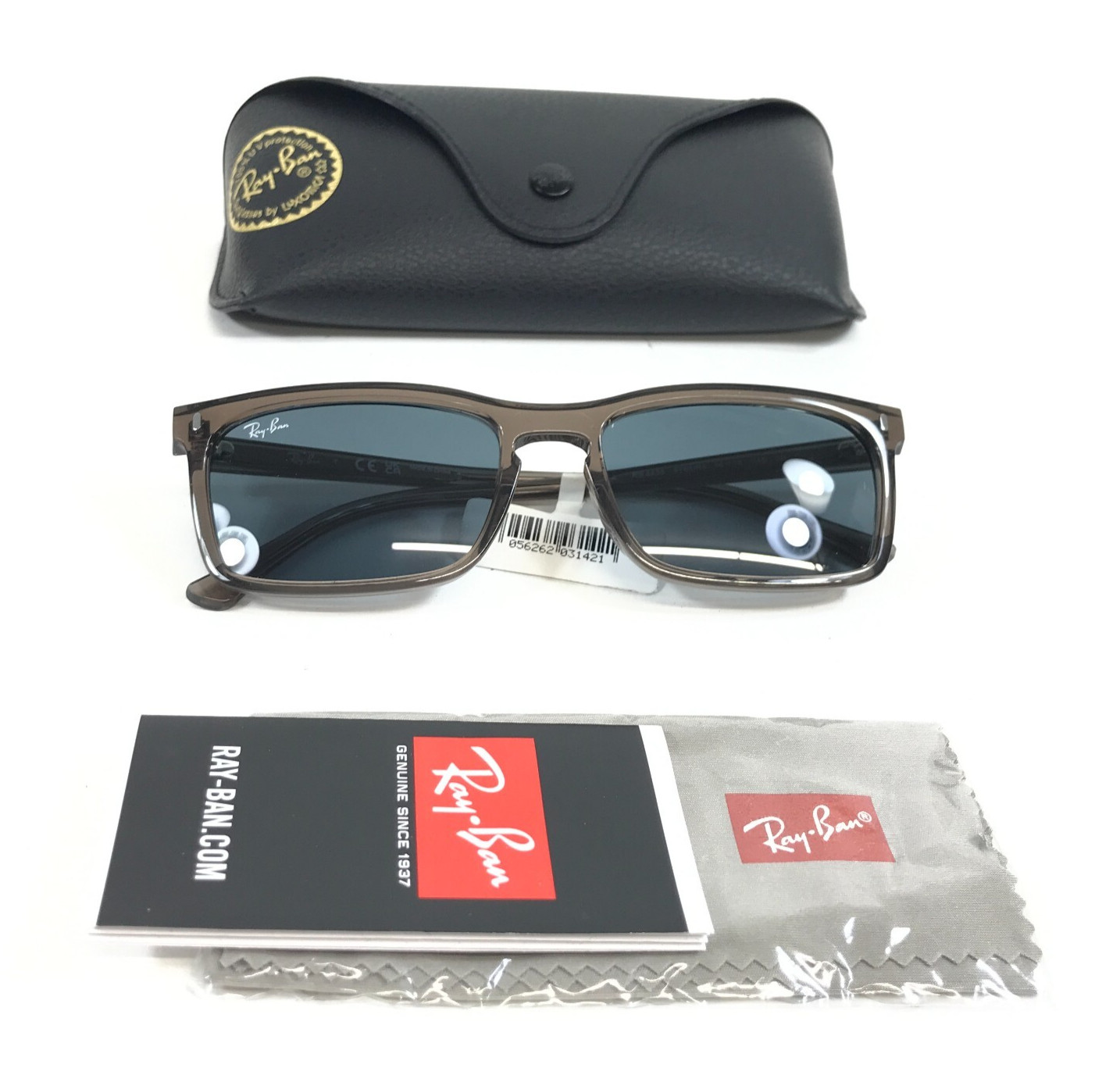 Ray-Ban Sunglasses RB4435 6765/R5 Transparent Brown Frames w Blue Lenses 56 mm