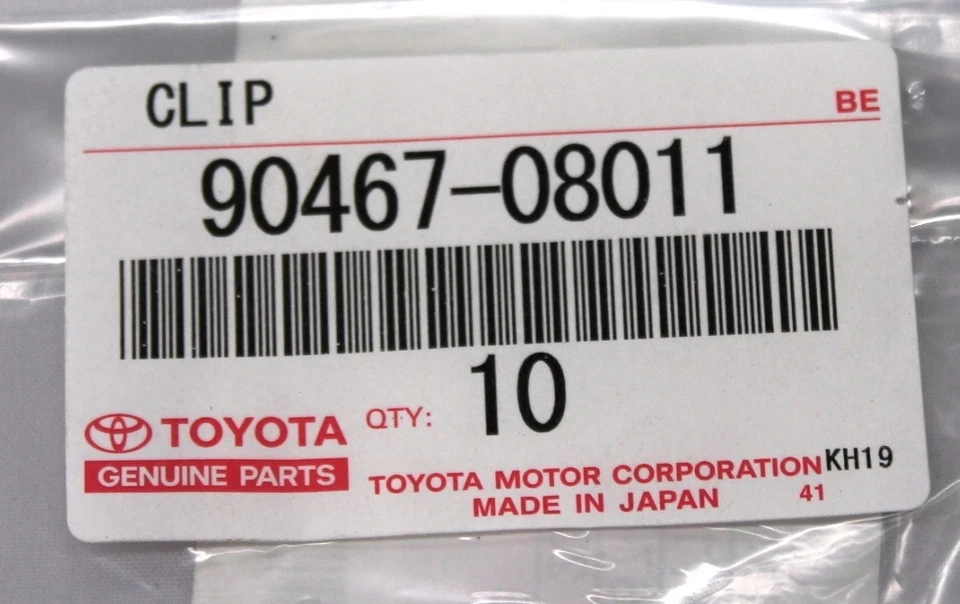 TOYOTA BONNET SEAL CLIPS 10 PACK 9046708011 VARIOUS MODELS NEW GENUINE - image 4 of 4