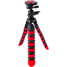 Xit 12-Inch Camera Tripod with Flexible Legs, Quick Release Plate & Bubble Level