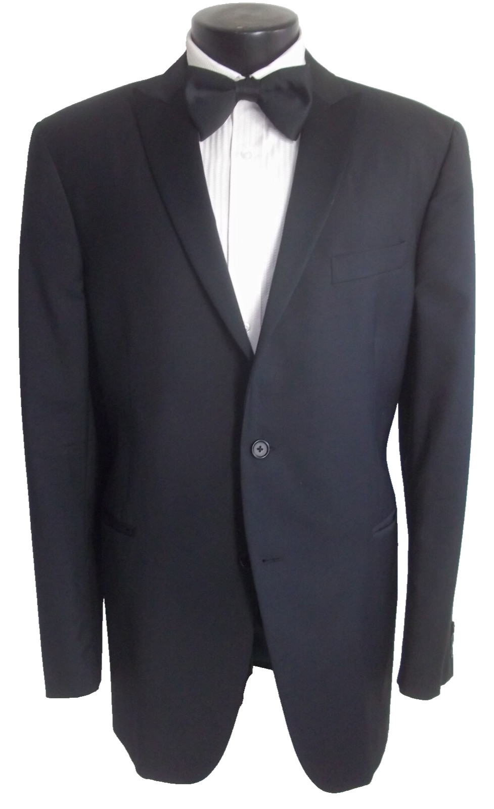 / John Varvatos Solid Black 2Button Wool Formal S… - image 1