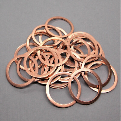 10St Kupferdichtring Dichtring Ablassschraube Ölablassschraube 22 x 27 x 1,5 mm